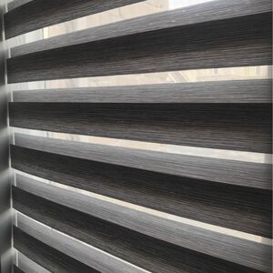 39” x 72” ShadesU Grey/gray Striped Zebra Window Blinds - New